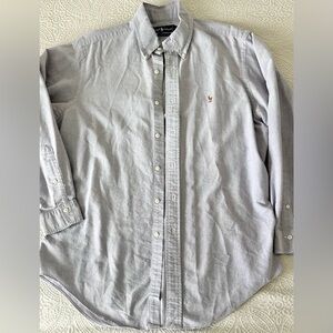 Men’s Ralph Lauren Oxford Long Sleeve Shirt Lavender Light Purple Large 16 34